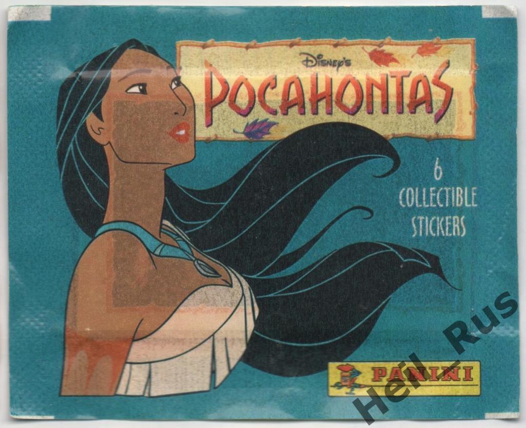 Наклейки/стикеры. Запечатанный пакетик Panini/Панини Pocahontas / Покахонтас