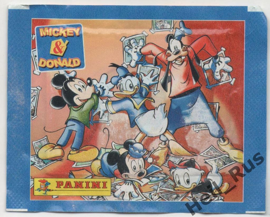 Наклейки/стикеры. Запечатанный пакетик Panini Микки и Дональд / Mickey & Donald