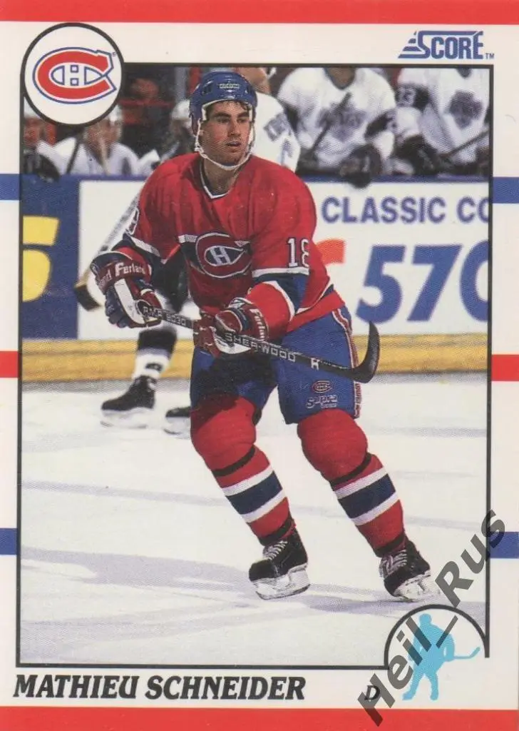 Хоккей. Карточка Mathieu Schneider / Мэтью Шнайдер (Montreal Canadiens) НХЛ/NHL