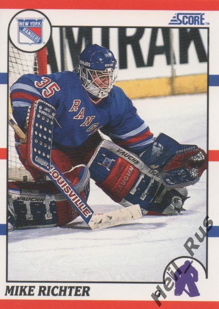 Хоккей. Карточка Mike Richter / Майк Рихтер (New York Rangers/Нью-Йорк) НХЛ/NHL