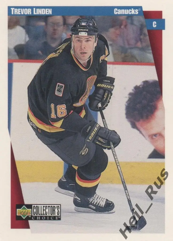 Хоккей Карточка Trevor Linden/Тревор Линден (Vancouver Canucks/Ванкувер) НХЛ/NHL