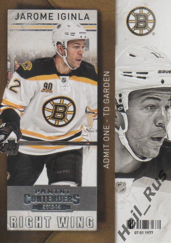 Хоккей. Карточка Jarome Iginla/Джером Игинла Boston Bruins/Бостон Брюинз НХЛ/NHL