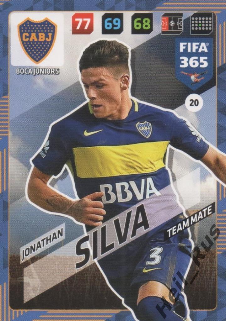 Футбол Карточка Jonathan Silva/Хонатан Сильва (Boca Juniors/Бока Хуниорс) Panini