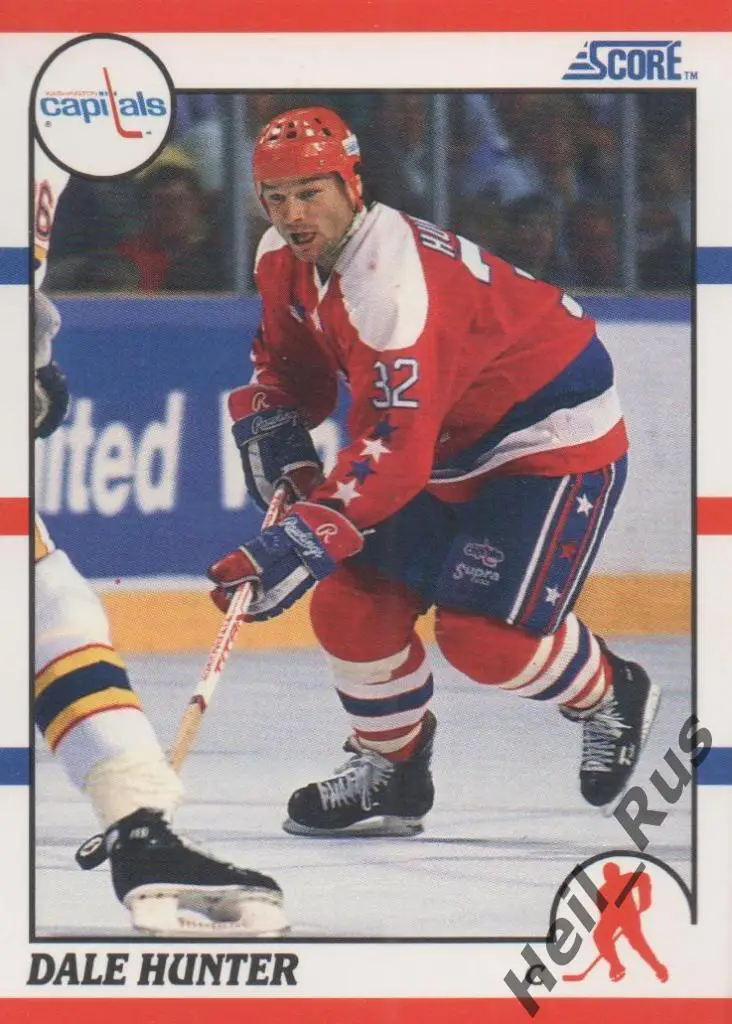 Хоккей. Карточка Dale Hunter/Дэйл Хантер (Washington Capitals/Вашингтон) НХЛ/NHL