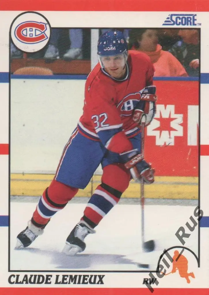 Хоккей. Карточка Claude Lemieux/Клод Лемье (Montreal Canadiens/Монреаль) НХЛ/NHL