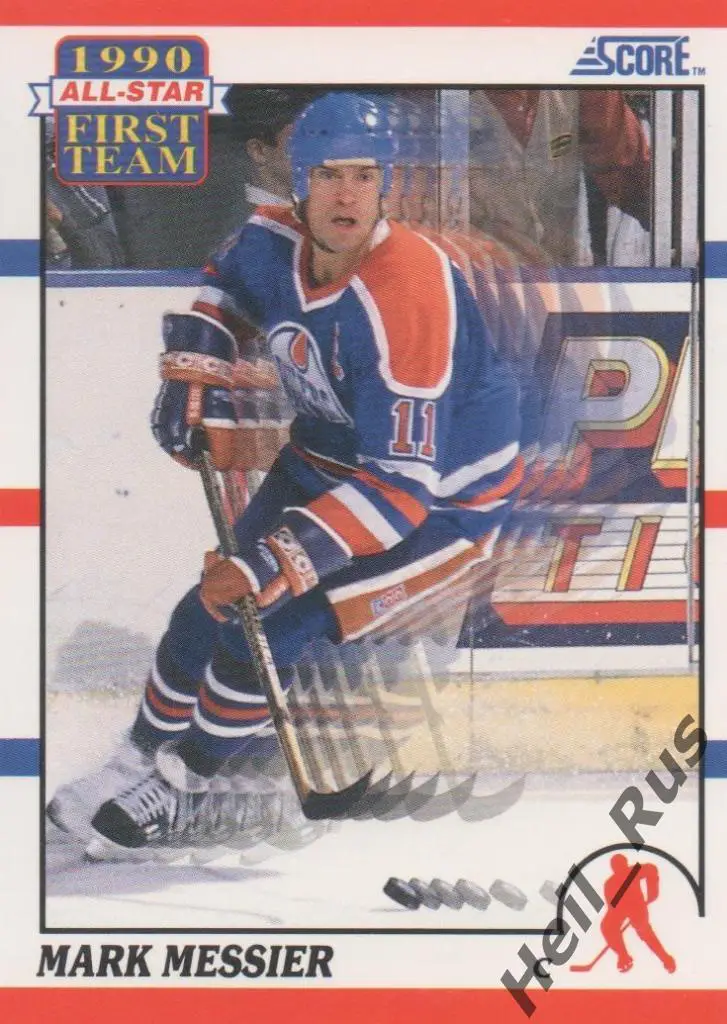 Хоккей Карточка Mark Messier/Марк Мессье Edmonton Oilers/Эдмонтон Ойлерз НХЛ/NHL