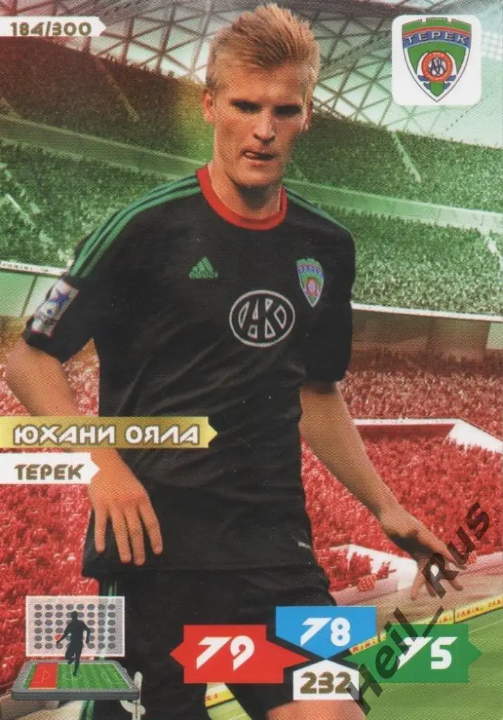 Футбол. Карточка Юхани Ояла (Терек/Ахмат Грозный) Panini/Панини РФПЛ 2013-14