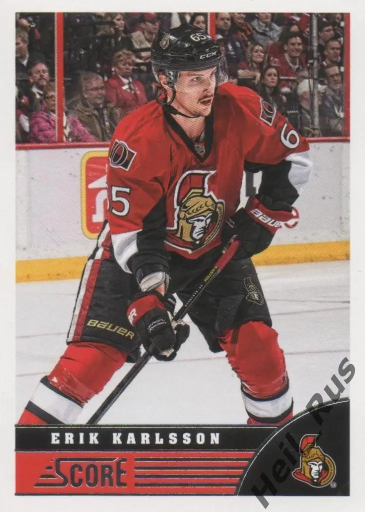 Хоккей. Карточка Erik Karlsson/Эрик Карлссон (Ottawa Senators/Оттава), НХЛ/NHL