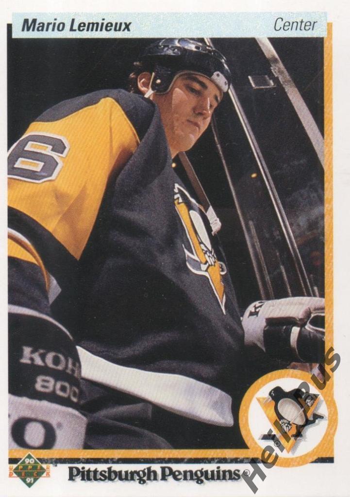 Хоккей; Карточка Mario Lemieux/Марио Лемье Pittsburgh Penguins/Питтсбург НХЛ/NHL
