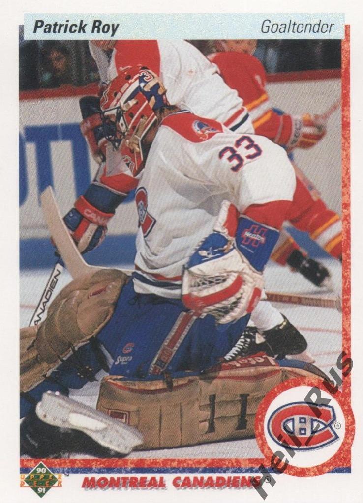 Хоккей. Карточка Patrick Roy/Патрик Руа (Montreal Canadiens/Монреаль) НХЛ/NHL