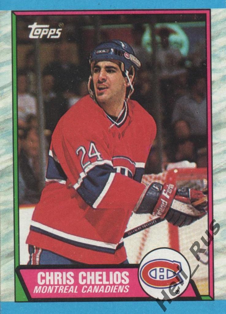 Хоккей. Карточка Chris Chelios/Крис Челиос (Montreal Canadiens/Монреаль) НХЛ/NHL