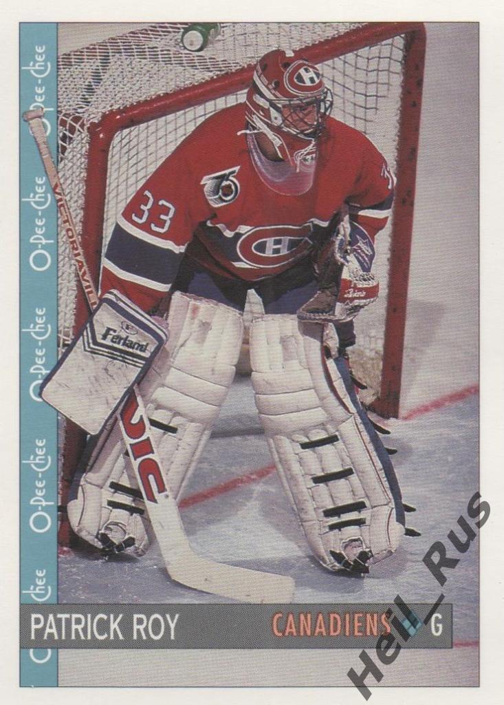 Хоккей Карточка Patrick Roy / Патрик Руа (Montreal Canadiens/Монреаль) НХЛ/NHL