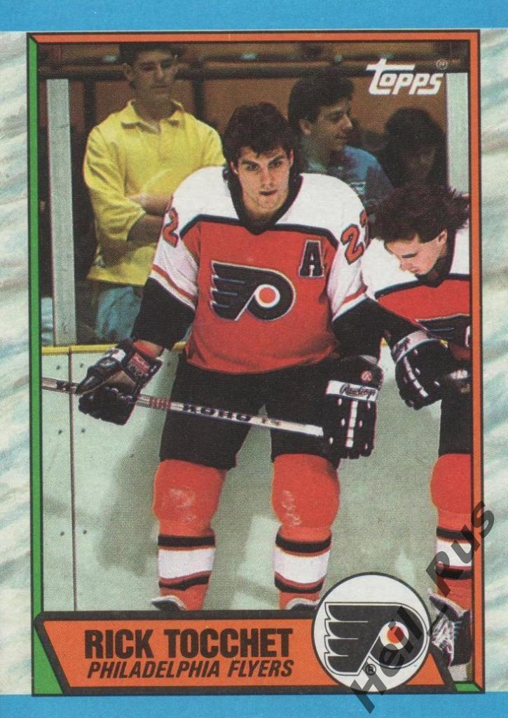Хоккей Карточка Rick Tocchet/Рик Токкет (Philadelphia Flyers/Филадельфия НХЛ/NHL