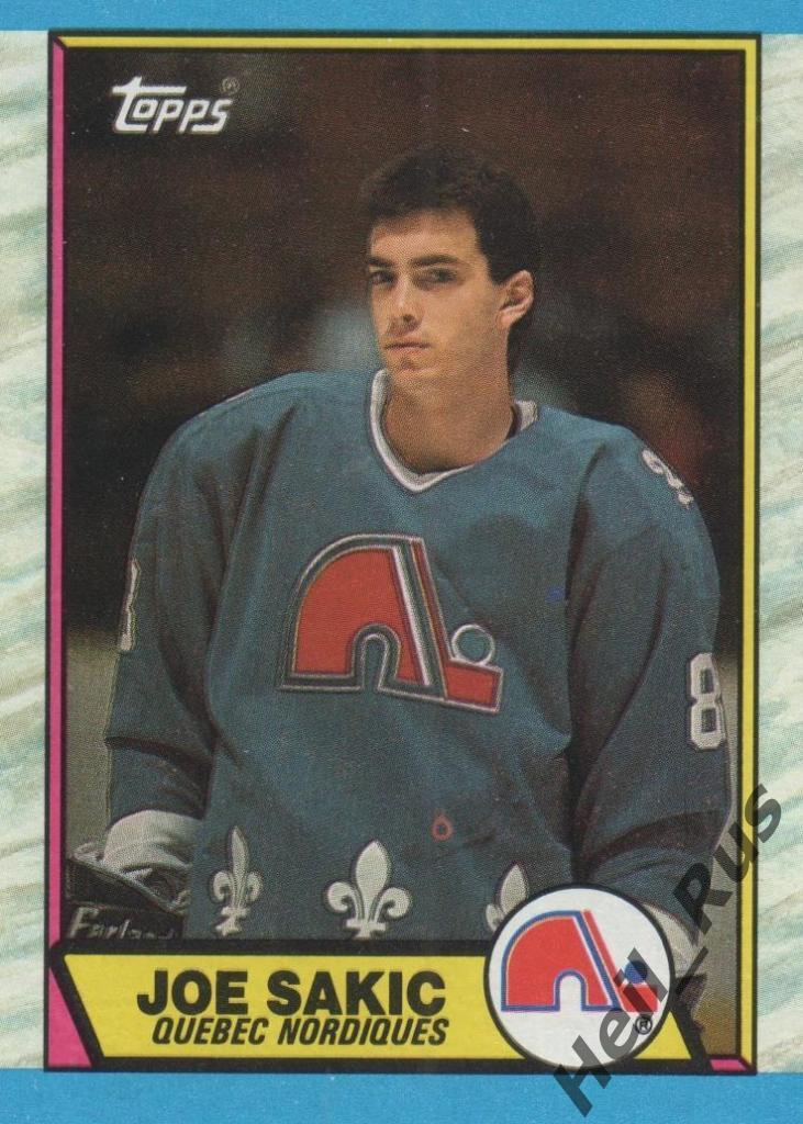 Хоккей. Карточка Joe Sakic/Джо Сакик (Quebec Nordiques/Квебек Нордикс) НХЛ/NHL