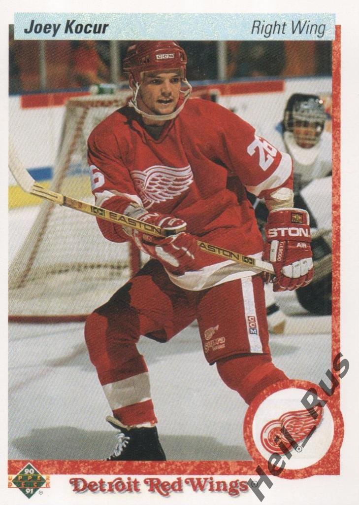 Хоккей. Карточка Joey Kocur / Джо Кошур (Detroit Red Wings / Детройт) НХЛ/NHL