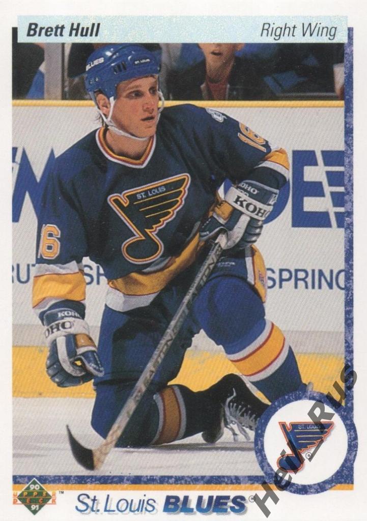 Хоккей Карточка Brett Hull/Бретт Халл (St. Louis Blues / Сент-Луис Блюз) НХЛ/NHL