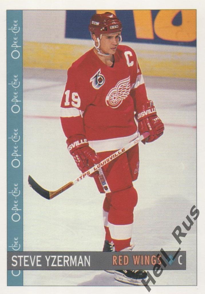 Хоккей. Карточка Steve Yzerman/Стив Айзерман (Detroit Red Wings/Детройт) NHL/НХЛ