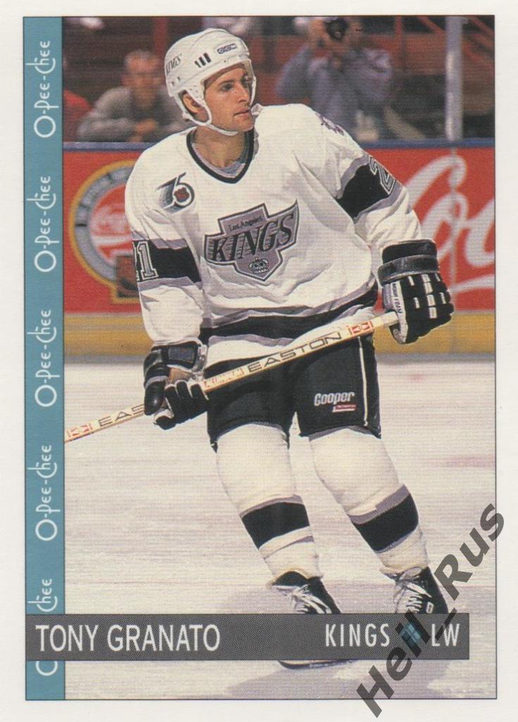 Хоккей. Карточка Tony Granato / Тони Гранато (Los Angeles Kings / Кингз) НХЛ/NHL