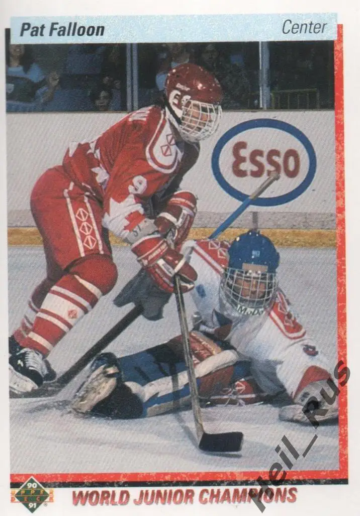 Хоккей. Карточка Pat Falloon / Пэт Фэллун (Canada / Канада) НХЛ/NHL 1990-91