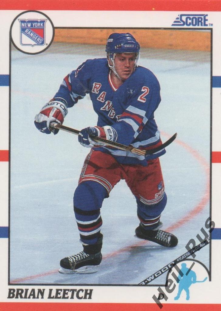 Хоккей. Карточка Brian Leetch / Брайан Лич (New York Rangers / Нью-Йорк) НХЛ/NHL
