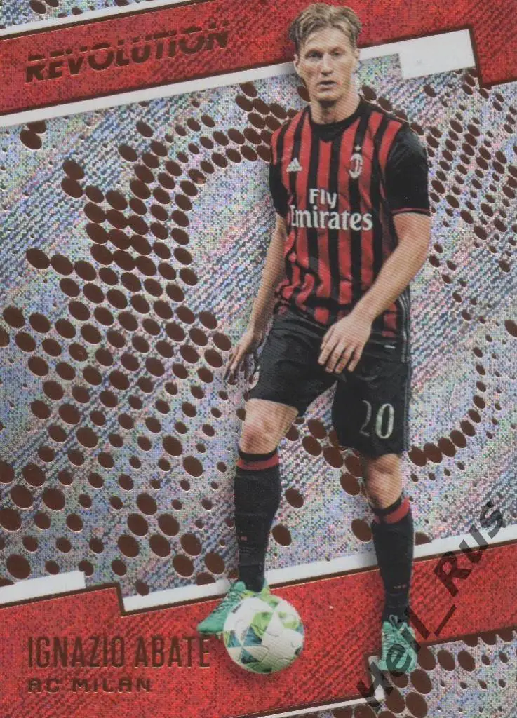 Футбол. Карточка Ignazio Abate/Иньяцио Абате (AC Milan/Милан) Panini/Панини 2017