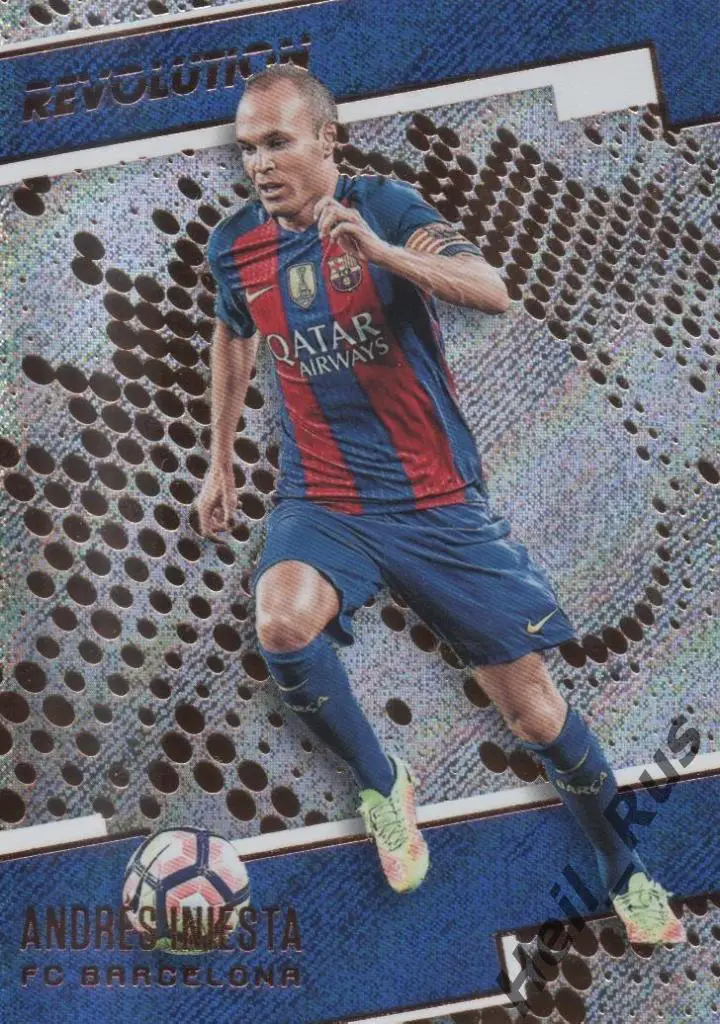 Футбол. Карточка Andres Iniesta / Андрес Иньеста (Барселона) Panini/Панини 2017