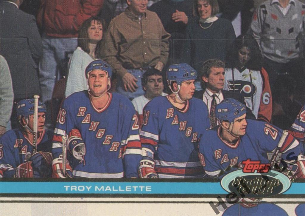 Хоккей. Карточка Troy Mallette/Трой Маллетт (New York Rangers/Рейнджерс) НХЛ/NHL