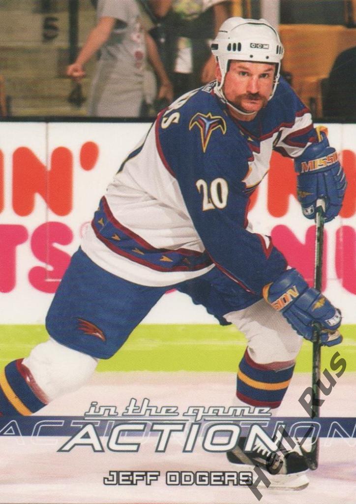 Хоккей. Карточка Jeff Odgers/Джефф Оджерс (Atlanta Thrashers / Атланта) НХЛ/NHL