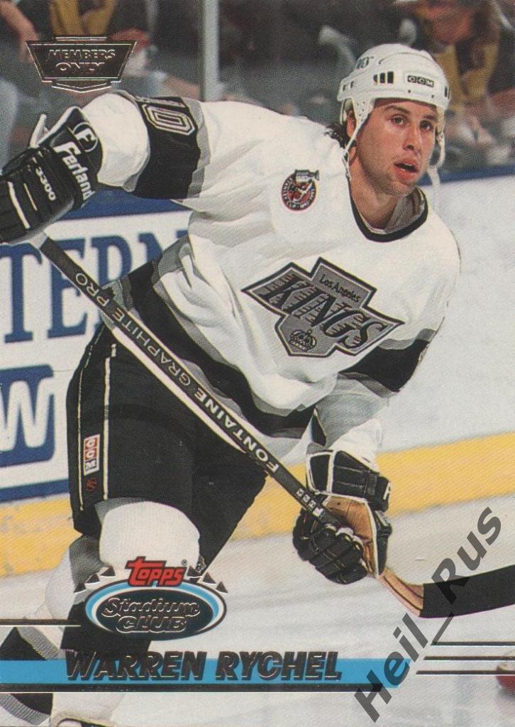 Хоккей. Карточка Warren Rychel/Уоррен Райкел (Los Angeles Kings / Кингз) НХЛ/NHL