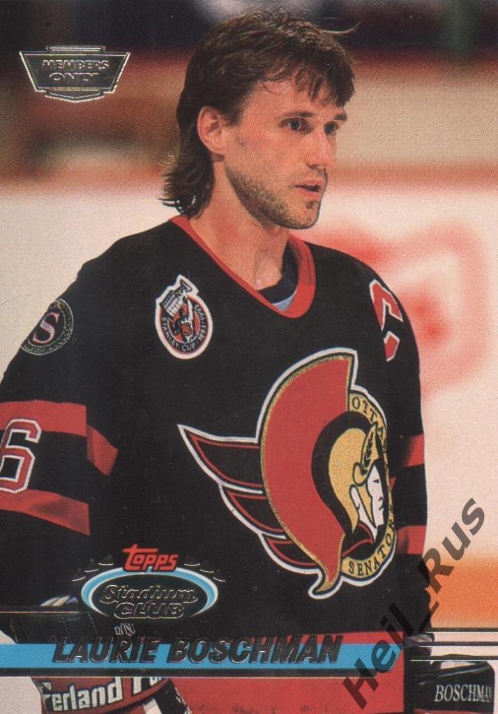 Хоккей. Карточка Laurie Boschman/Лори Бошман (Ottawa Senators / Оттава) НХЛ/NHL