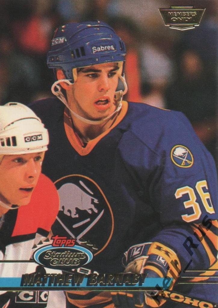 Хоккей. Карточка Matthew Barnaby/Мэттью Барнэби (Buffalo Sabres/Баффало) НХЛ/NHL