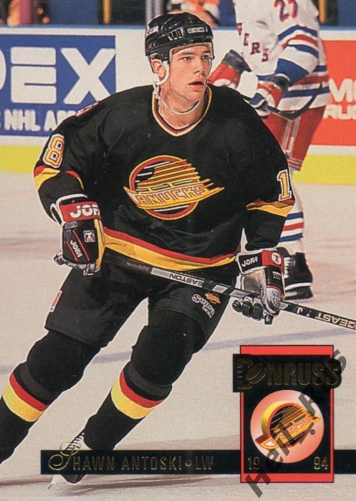 Хоккей. Карточка Shawn Antoski/Шон Антоски (Vancouver Canucks/Ванкувер) НХЛ/NHL