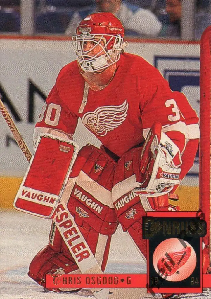 Хоккей. Карточка Chris Osgood/Крис Осгуд (Detroit Red Wings / Детройт) НХЛ/NHL
