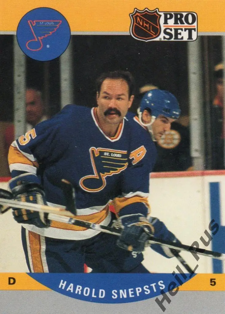 Хоккей. Карточка Harold Snepsts / Харольд Снепстс (St. Louis Blues/Блюз) НХЛ/NHL