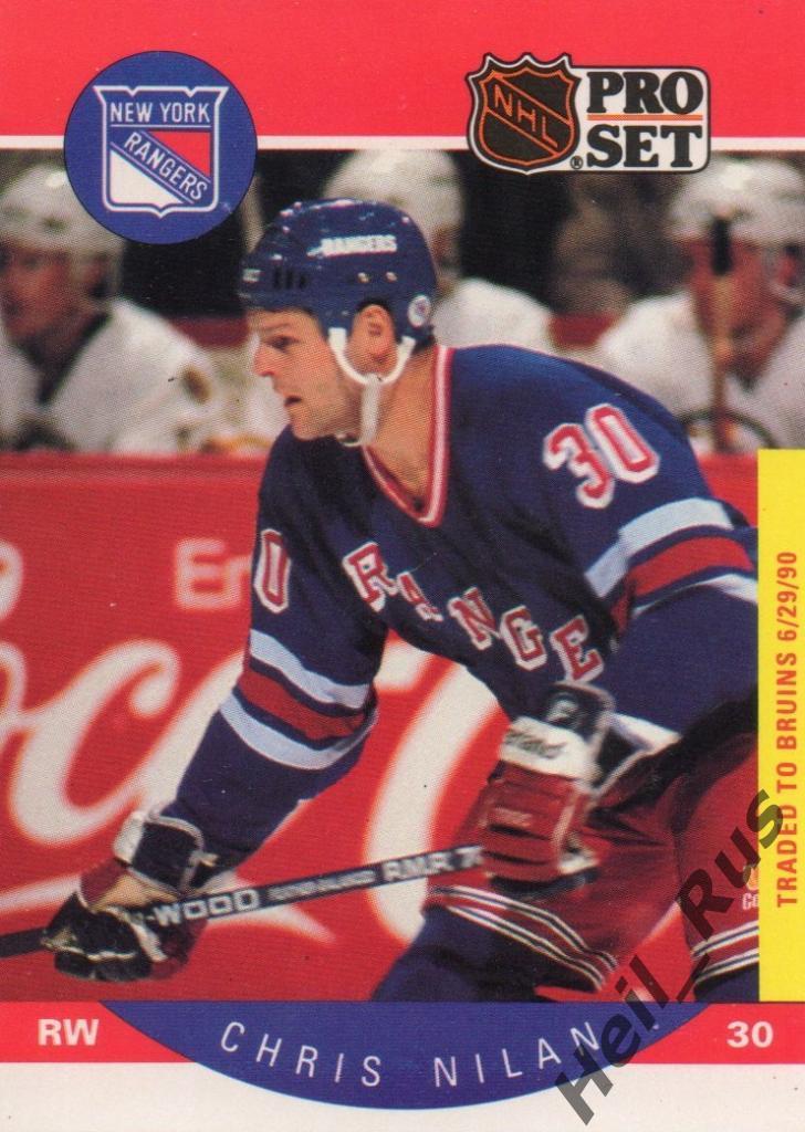 Хоккей. Карточка Chris Nilan / Крис Нилан (New York Rangers / Рейнджерс) НХЛ/NHL