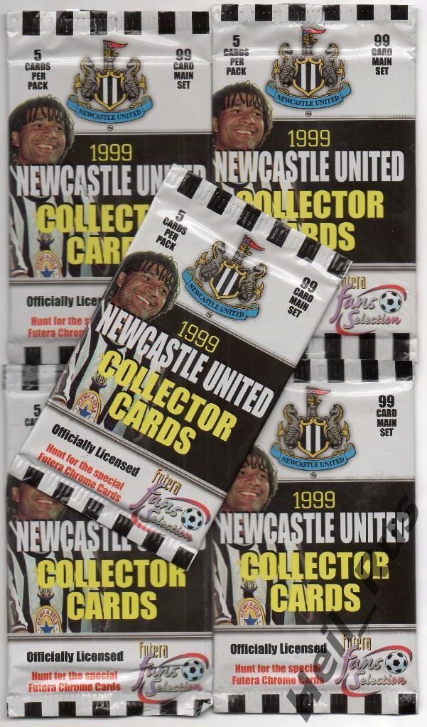Футбол Карточки 5 запечатанных пакетиков FUTERA Newcastle United/Ньюкасл Юнайтед