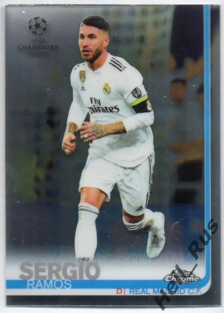Футбол. Карточка Sergio Ramos/Серхио Рамос (Реал Мадрид) Лига Чемпионов 2018-19