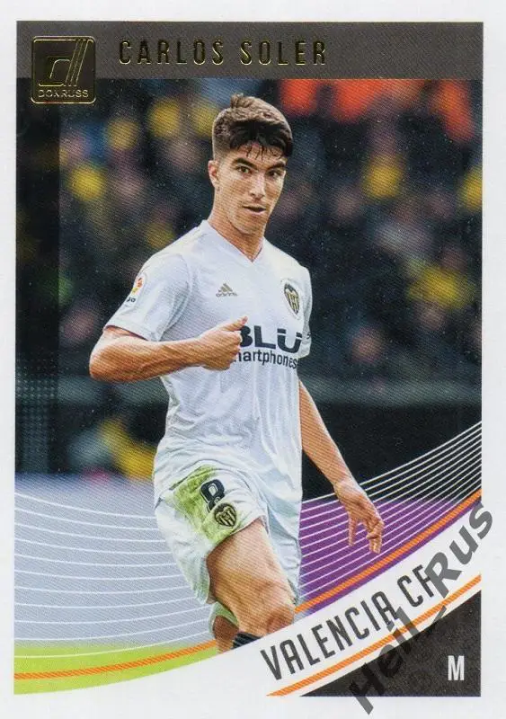 Футбол. Карточка Carlos Soler / Карлос Солер (Valencia/Валенсия) Panini 2018-19