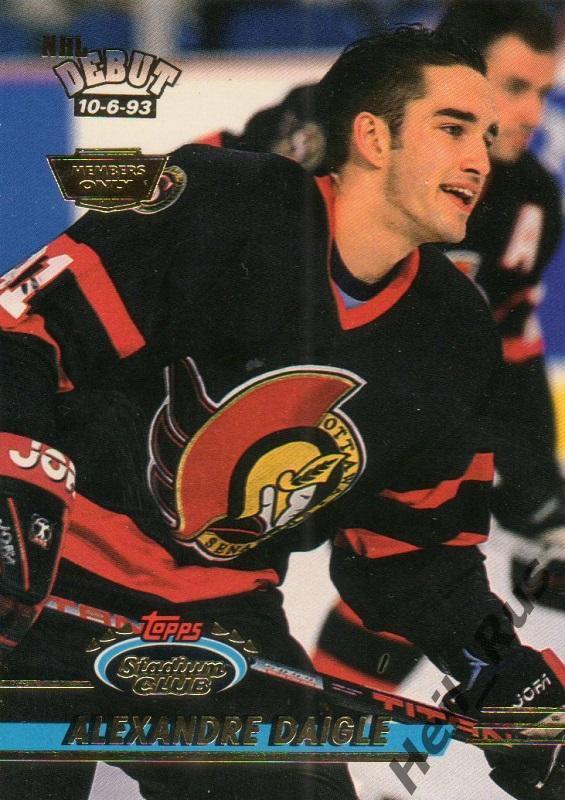 Хоккей. Карточка Alexandre Daigle/Александр Дэйгл Ottawa Senators/Оттава НХЛ/NHL