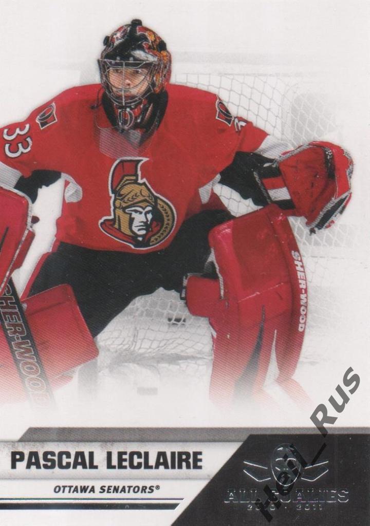 Хоккей. Карточка Pascal Leclaire/Паскаль Леклер (Ottawa Senators/Оттава) НХЛ/NHL