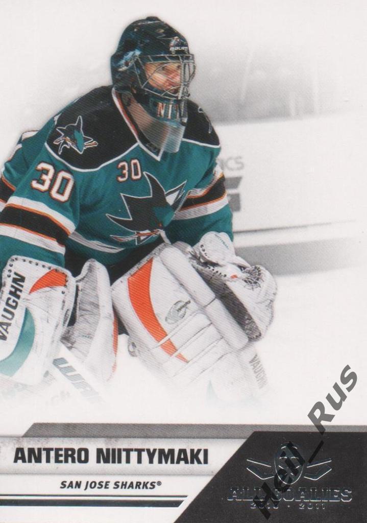 Хоккей. Карточка Niittymaki/Антеро Нийттюмяки (San Jose Sharks/Сан-Хосе) НХЛ/NHL