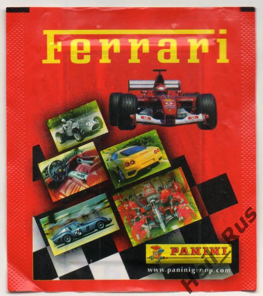 Наклейки/стикеры. Запечатанный пакетик PANINI Ferrari / Панини Феррари, 2003 год
