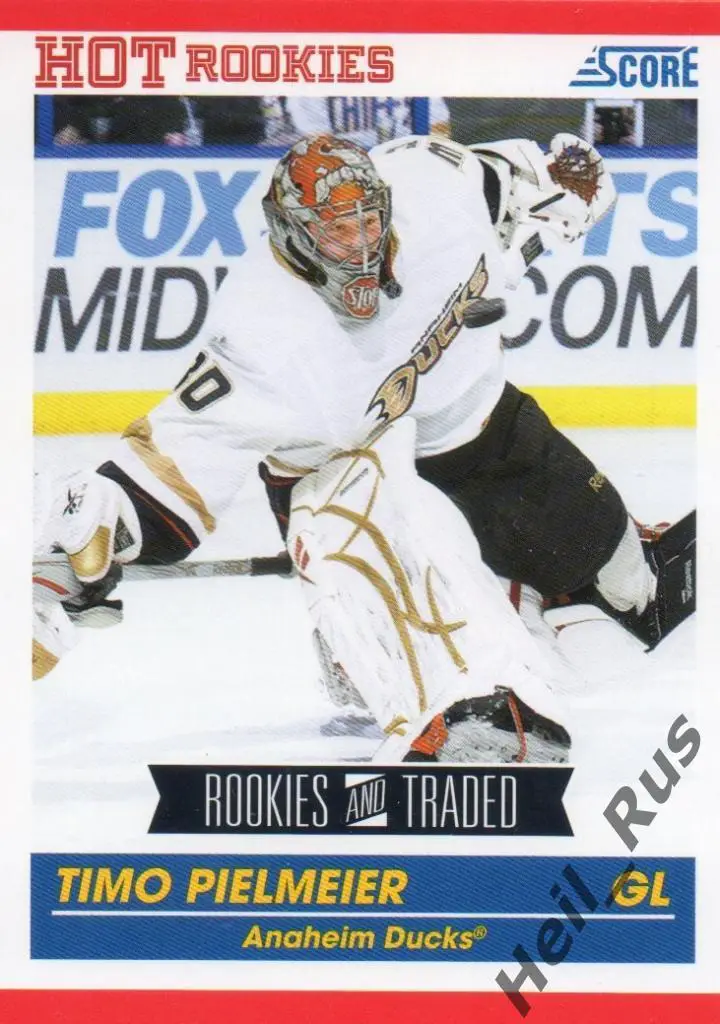 Хоккей. Карточка Timo Pielmeier/Тимо Пильмайер (Anaheim Ducks / Анахайм) НХЛ/NHL