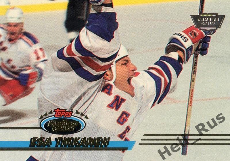 Хоккей. Карточка Esa Tikkanen/Эса Тикканен (New York Rangers/Рейнджерс) НХЛ/NHL