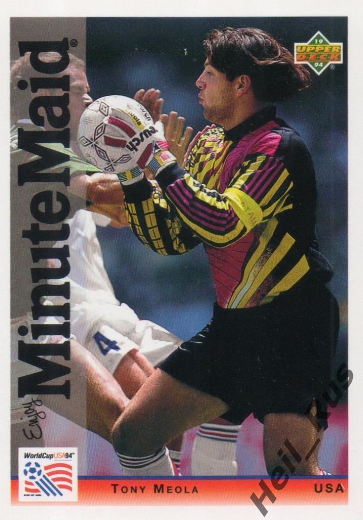 Футбол. Карточка Tony Meola / Тони Меола (USA/США) World Cup/Чемпионат Мира 1994