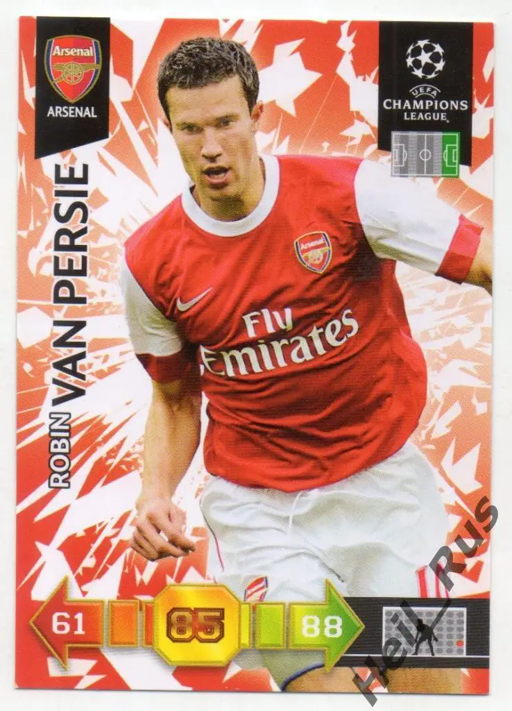 Футбол. Карточка Robin van Persie/Робин ван Перси Арсенал Лига Чемпионов 2010-11