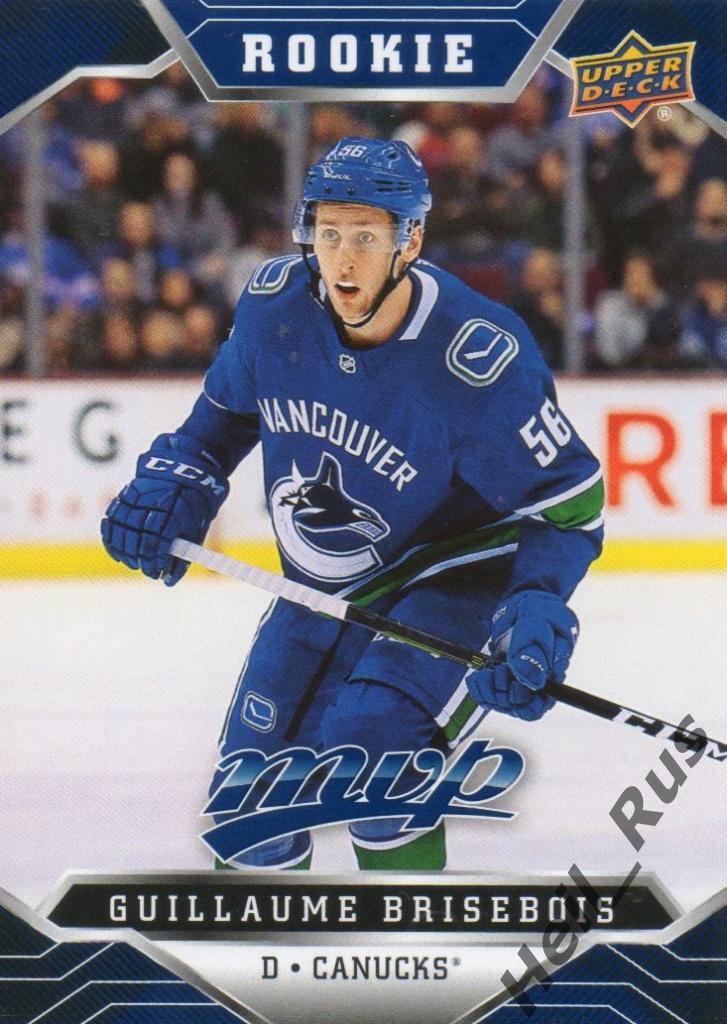 Хоккей. Карточка Guillaume Brisebois / Гийом Бризбуа (Vancouver Canucks) НХЛ/NHL