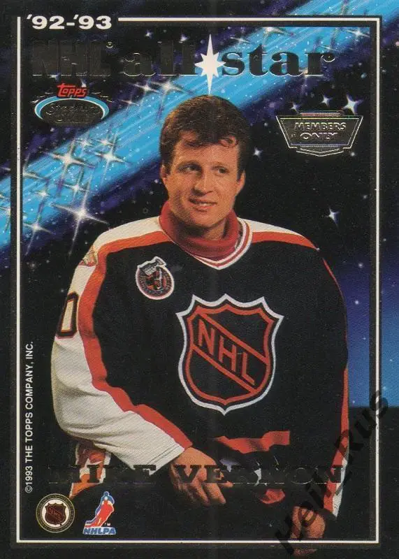 Хоккей Карточка Питер Сидоркевич/Майк Вернон 1992-93 All-Star/Матч Звезд NHL/НХЛ 1