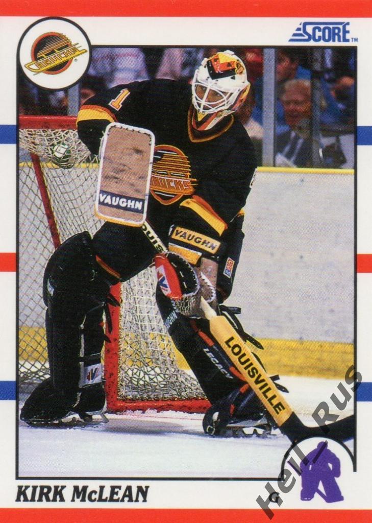 Хоккей. Карточка Kirk McLean/Кирк Маклин (Vancouver Canucks / Ванкувер) НХЛ/NHL