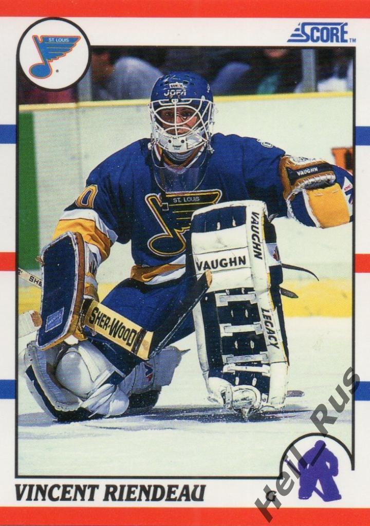 Хоккей. Карточка Vincent Riendeau/Венсан Риндо St. Louis Blues/Сент-Луис НХЛ/NHL